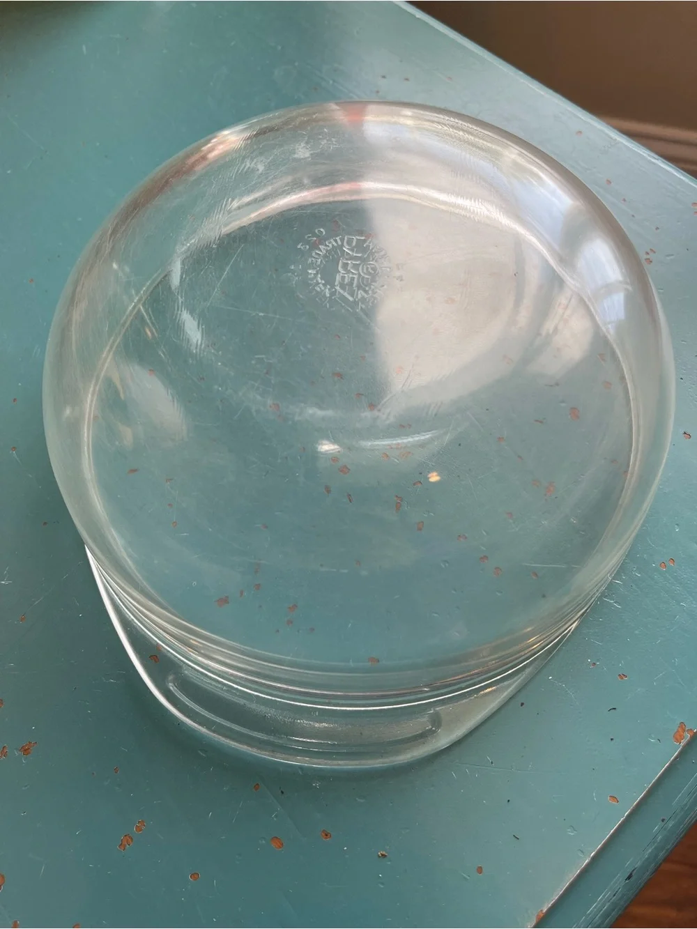 Vintage Pyrex Clear Glass Round Casserole Dish w/ Lid 1.5 Qt Ovenware USA